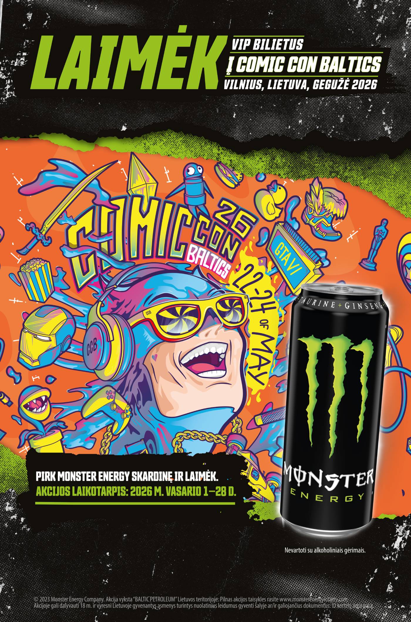 Laimėk VIP bilietus į Comic Con Baltics! Vilnius, Lietuva, gegužė 2026.